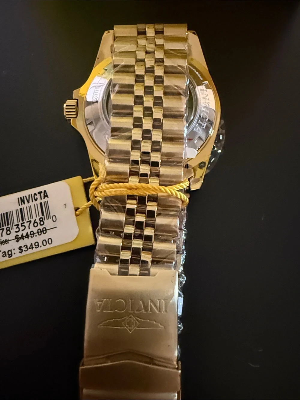 Invicta Men’s Gold and Green Diver-Style Watch Automatic
